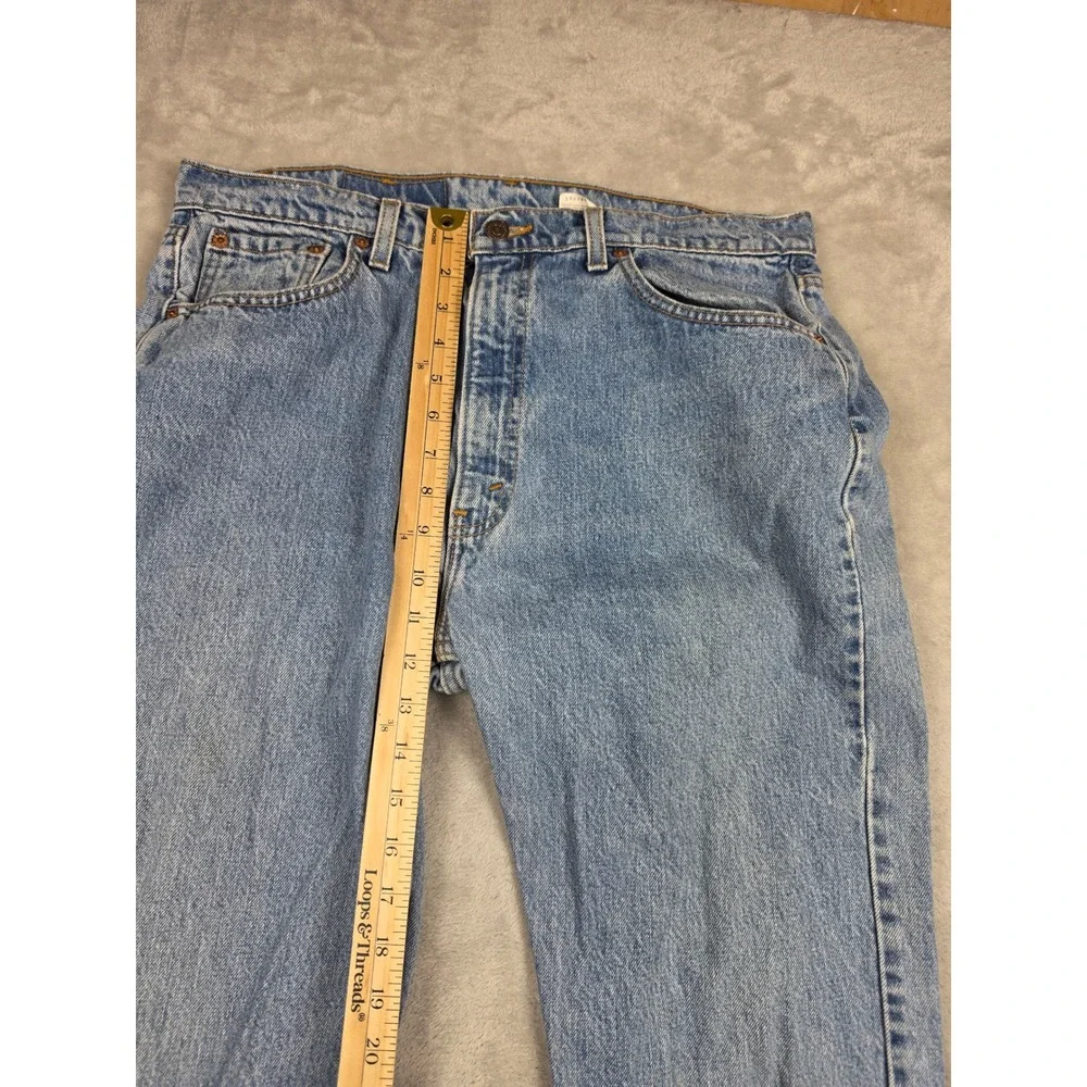 Vintage Levi's 505 Regular Straight Jeans Men 36x34 Fit 34x34 Blue Denim USA 90s